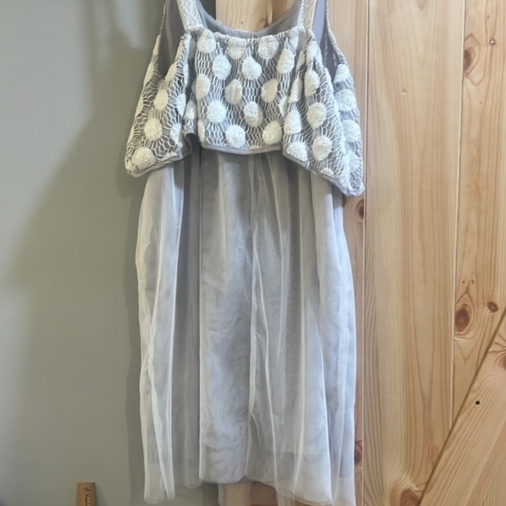 Areve Adorable grey layered mini dress NWT - Picture 5 of 8